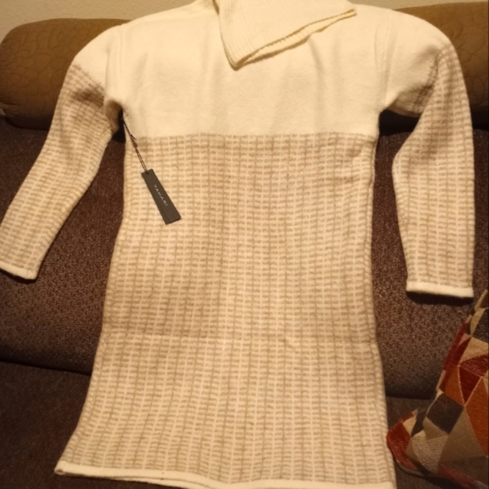 Tahari Turtle Neck Oversized Sweater